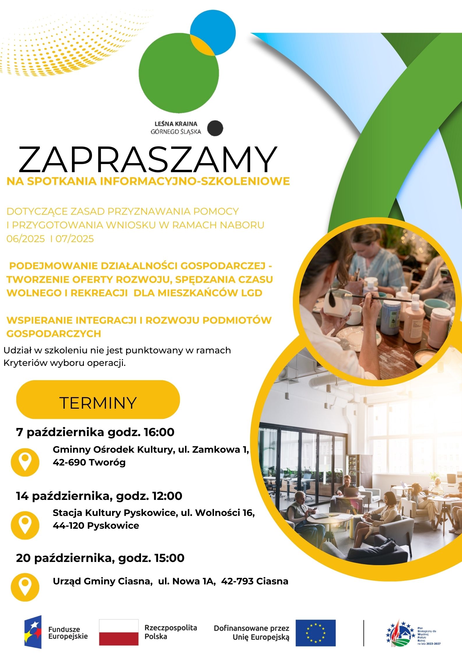 Zaproszenie na spotkania informacyjno-szkoleniowe